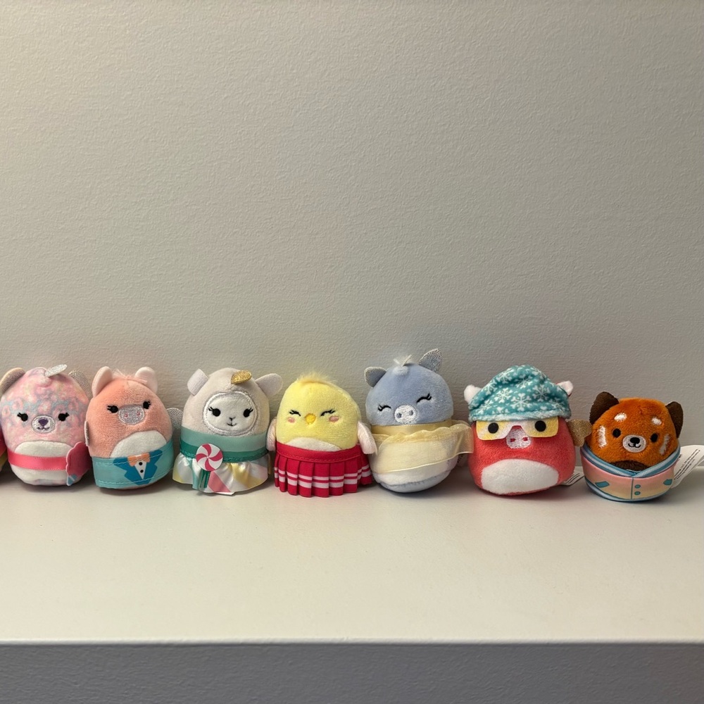 Set of Seven Squishville Mini Squishmallows